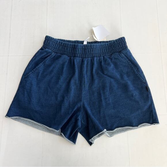 New FABLETICS Terry Sweatshort Shorts Washed Indigo Women’s Various Sizes - Picture 2 of 8